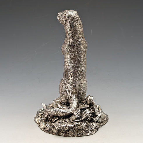 UK Country Artist Company Otter Sterling Silver Sculpture Figurine Height 127mm
